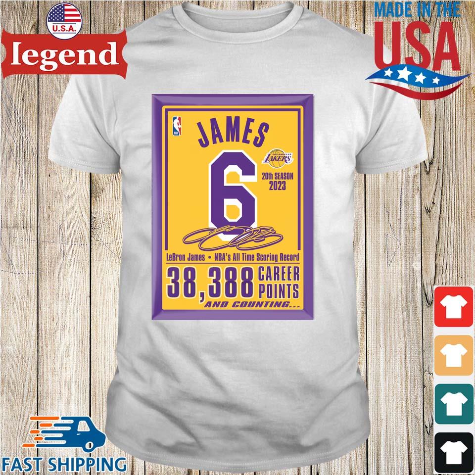 Lakers Lebron James Signature Jersey Shirt, hoodie, sweater, long