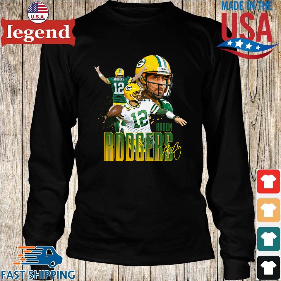 Aaron Rodgers Green Bay Packers Majestic Threads Player Name & Number Tri-Blend 3/4-Sleeve Raglan T-Shirt - Green, Men's, Size: XL