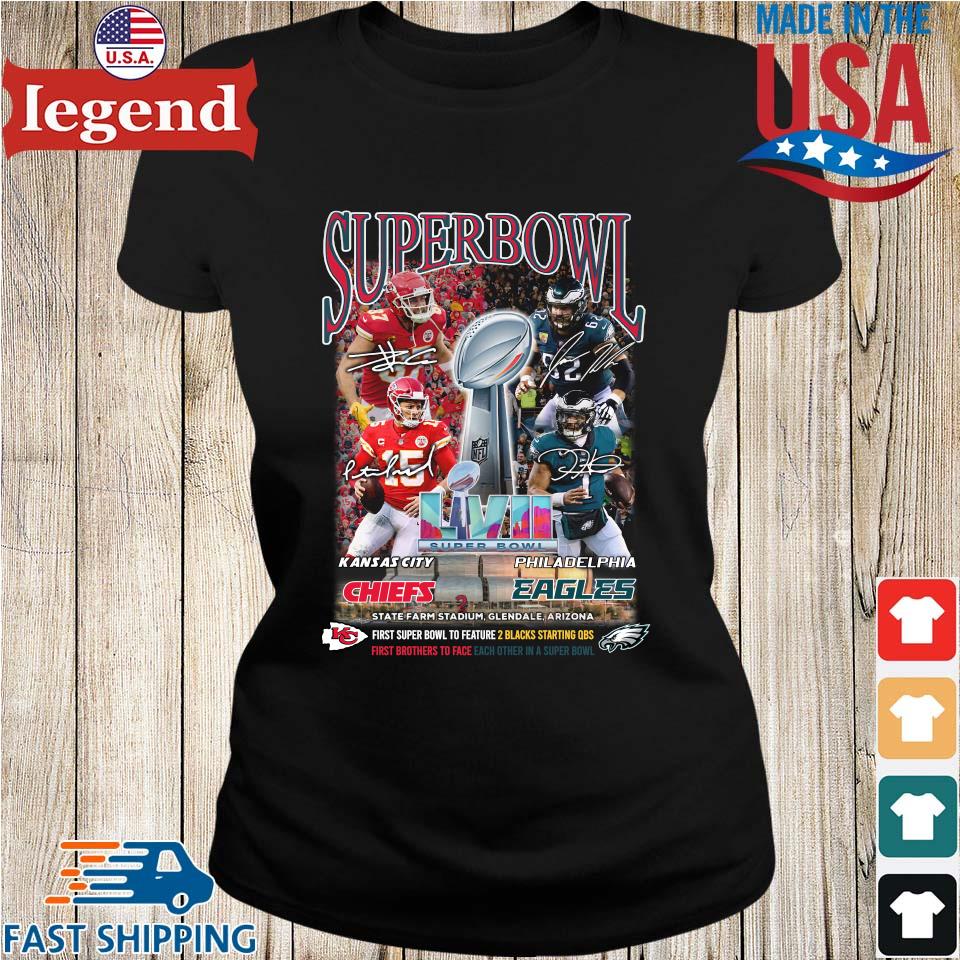 Super Bowl 2023 Lvii Philadelphia Eagles Vs Kansas City Chiefs State Farm  Stadium Shirt Ladies T