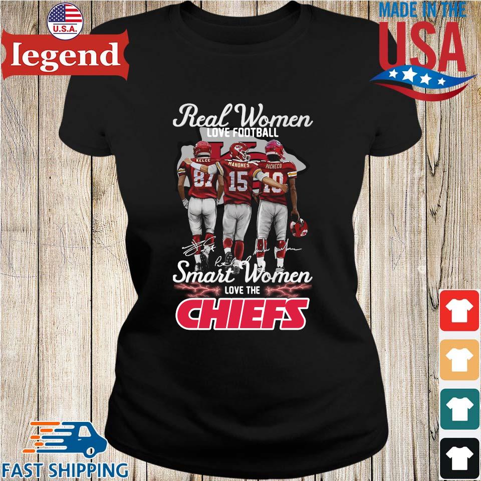 Official Real Women love football smart Women love the Kansas City Chiefs  signatures shirt, hoodie, sweater, long sleeve and tank top