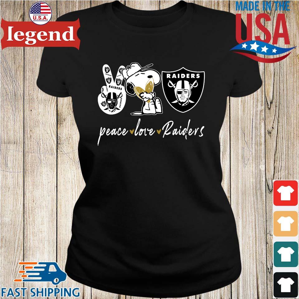 Official Snoopy Peace Love Oakland Raiders Shirt, hoodie, sweater