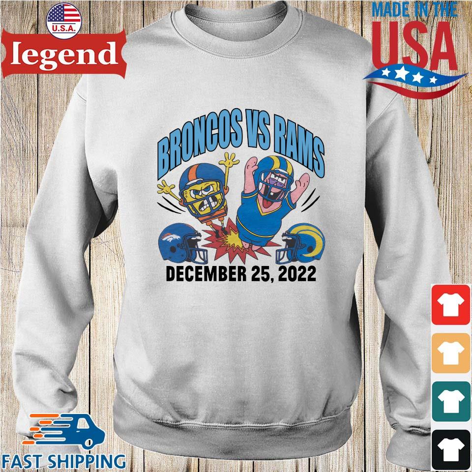 Funny SpongeBob Denver Broncos vs LA Rams December 25 2022 shirt, hoodie,  sweater, long sleeve and tank top