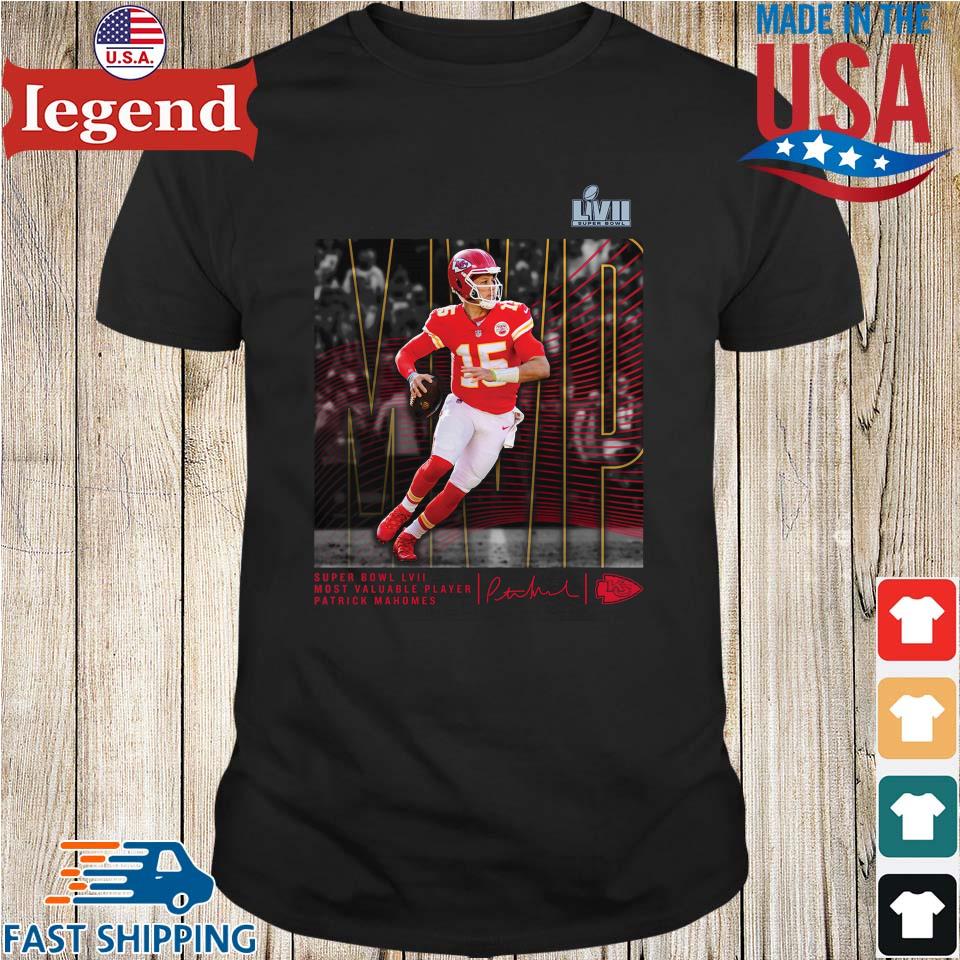 Patrick Mahomes Black Kansas City Chiefs Super Bowl Lvii Mvp T