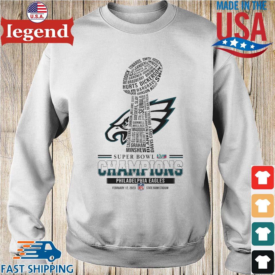 Philadelphia Eagles Players Names, Super Bowl Lvi Champions Shirt, hoodie,  sweater and long sleeve