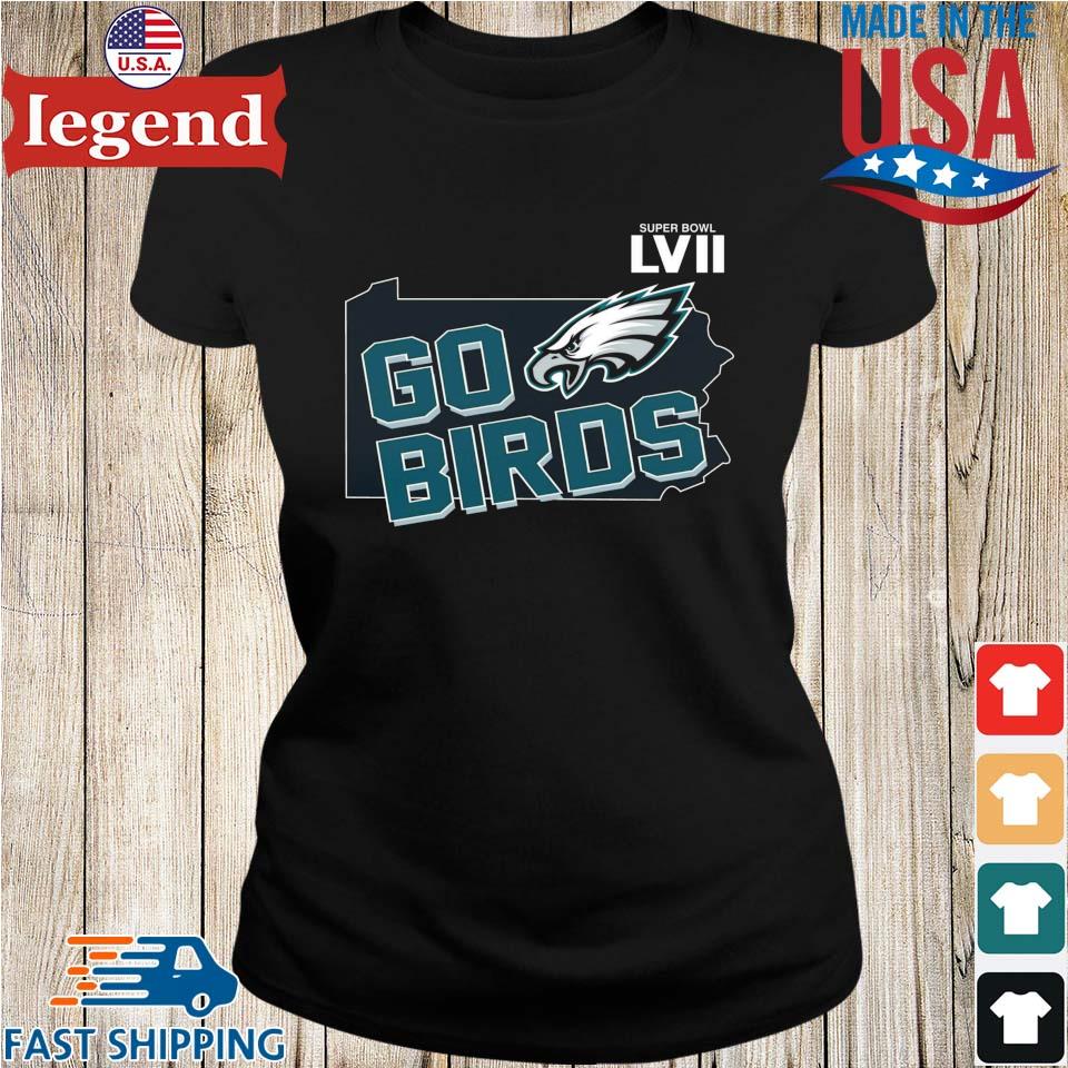 Philadelphia eagles super bowl lvii go birds map shirt, hoodie, sweater,  long sleeve and tank top