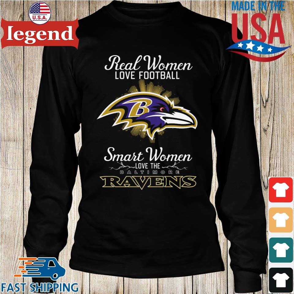 Real women love football smart women love the Baltimore Ravens 2023 logo  shirt, hoodie, sweater, long sleeve and tank top