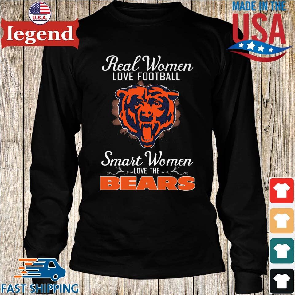 Real Women Love Football Smart Women Love The Chicago Bears Heart