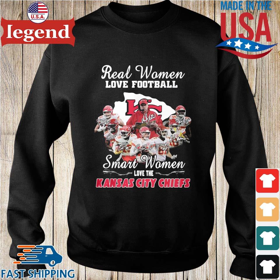 Real Women love football smart women love the Kansas City Chiefs