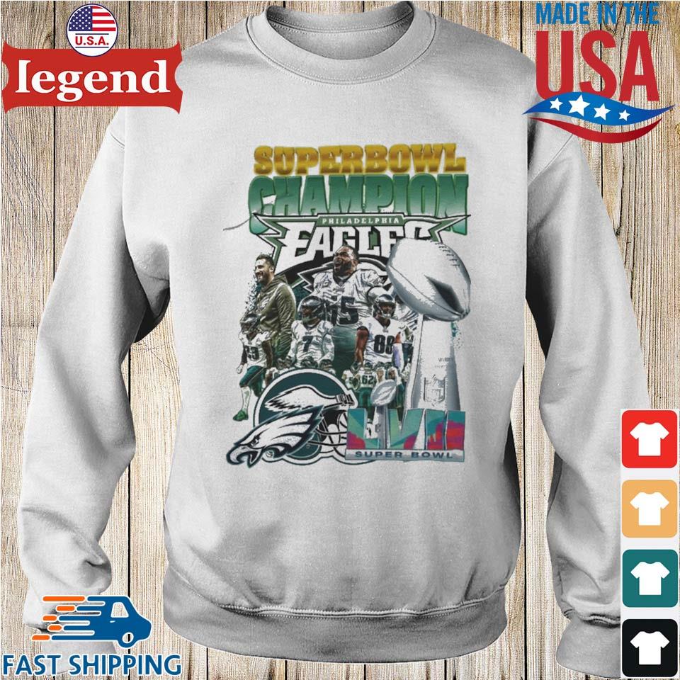 Official Philadelphia eagles super bowl lvii custom name & number 2023 shirt,  hoodie, sweater, long sleeve and tank top