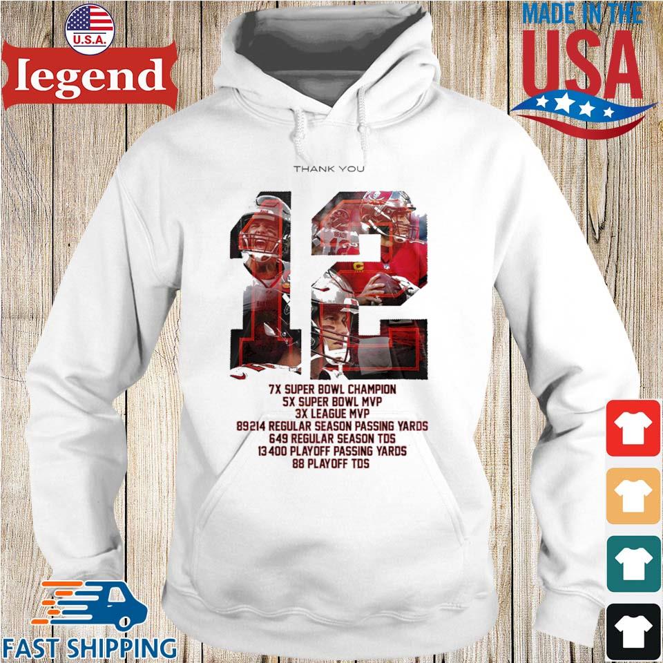 Thank You Tom Brady 3x Super Bowl Champion 5x Super Bowl MVP 3x League MVP  T-shirt,Sweater, Hoodie, And Long Sleeved, Ladies, Tank Top