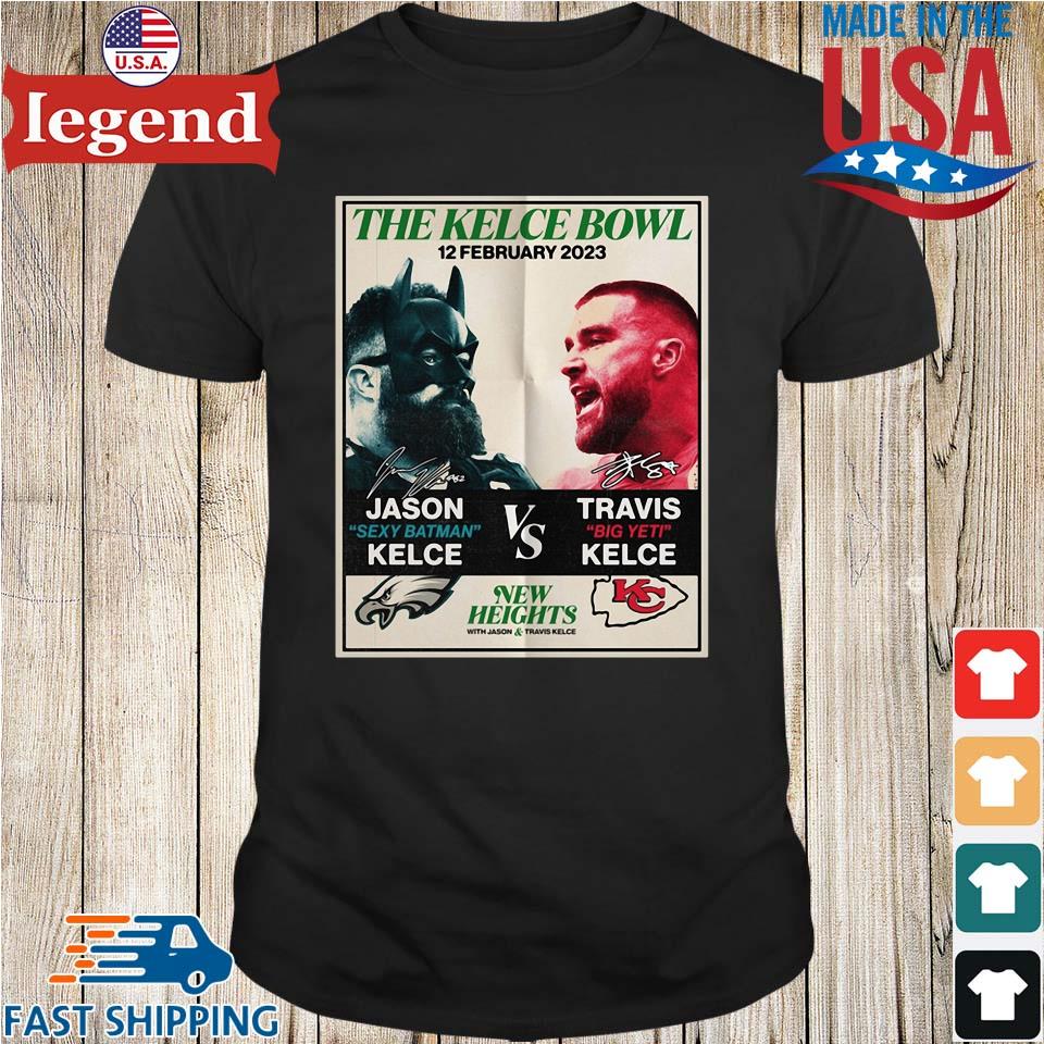 Travis Kelce Big Yeti and Jason Kelce Sexy Batman The Kelce Bowl