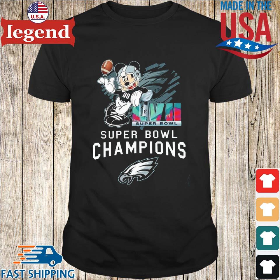 Mickey Mouse Hiphop x Philadelphia Eagles Champions Super Bowl LVII 2023  Unisex T-Shirt - REVER LAVIE