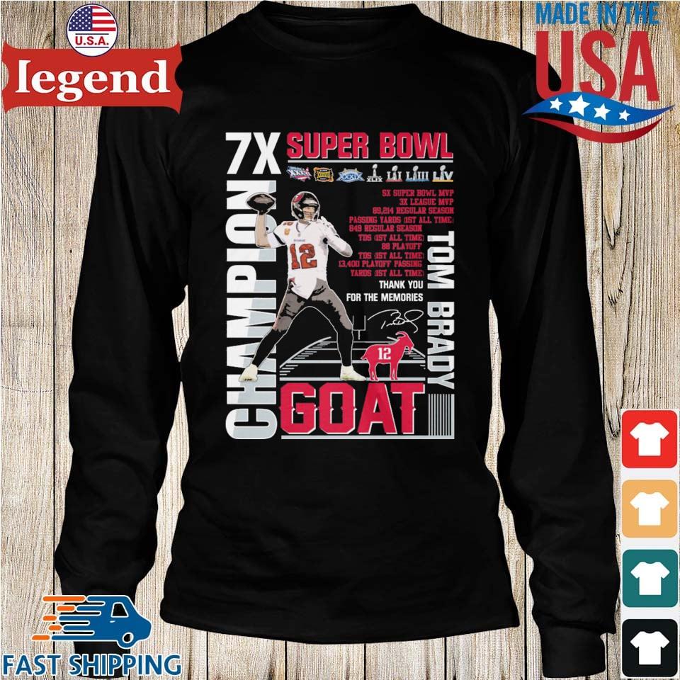 Tom Brady 12 Goat Thank You Tom Brady Goat 12 T Shirt