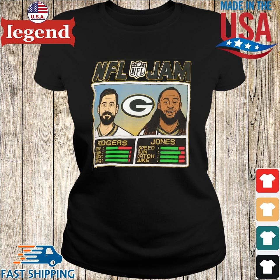 Green Bay Packers Aaron Rodgers Aaron Jones Homage Heather Gold