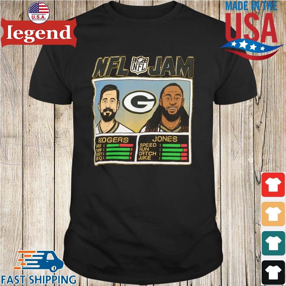 Green Bay Packers Aaron Rodgers Aaron Jones Homage Heather Gold