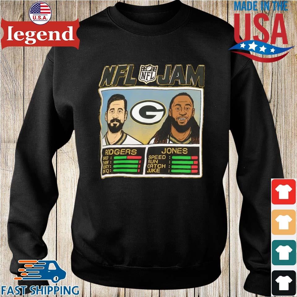 Green Bay Packers Aaron Rodgers Aaron Jones Homage Heather Gold