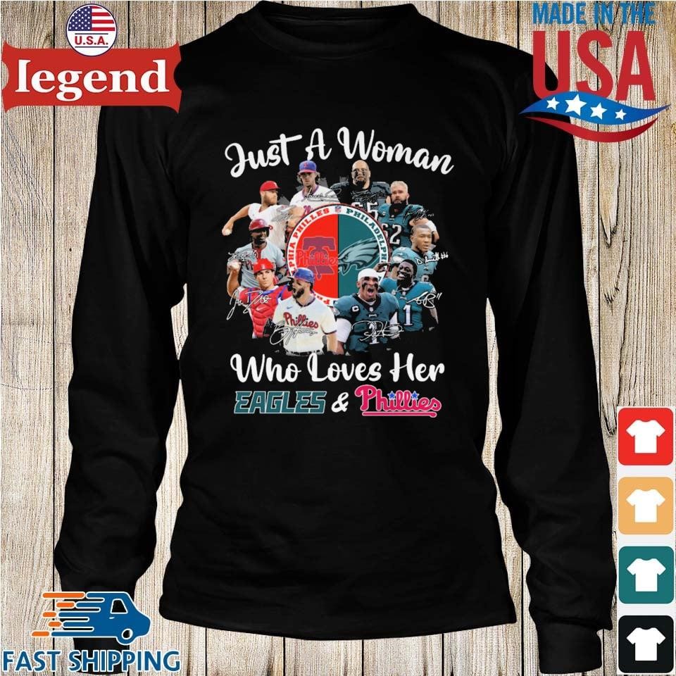 Just a woman who loves her Philadelphia Eagles shirt, hoodie