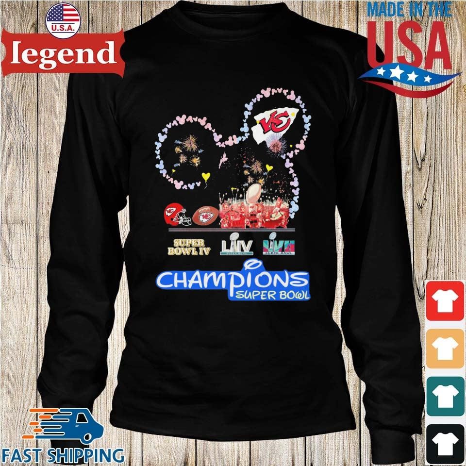 Kansas City Chiefs Mickey Mouse Head Champions Super Bowl shirt