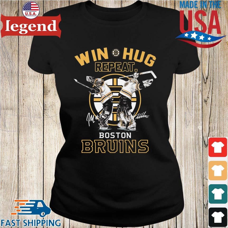 Linus Ullmark and Jeremy Swayman Win Hug Reheat Boston Bruins signatures  shirt, hoodie, sweater, long sleeve and tank top