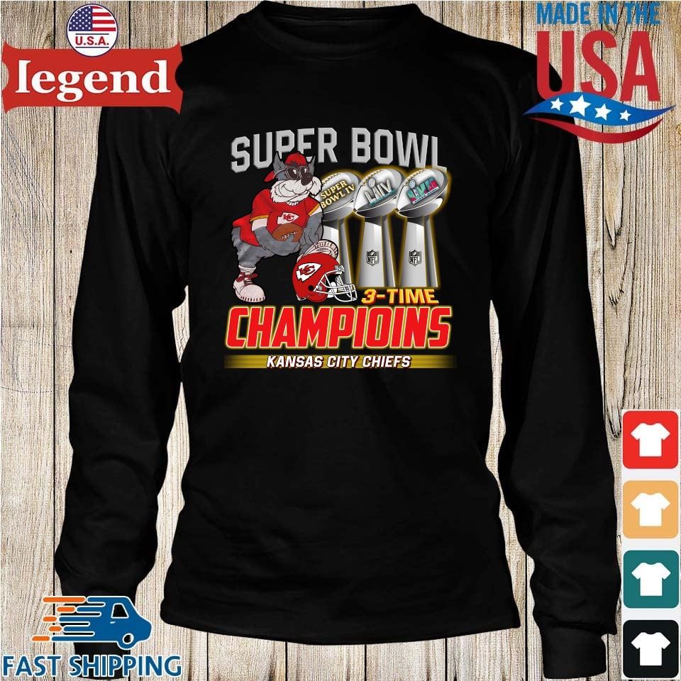 Kansas City Chiefs Three-Time Super Bowl Champions Long Sleeve T