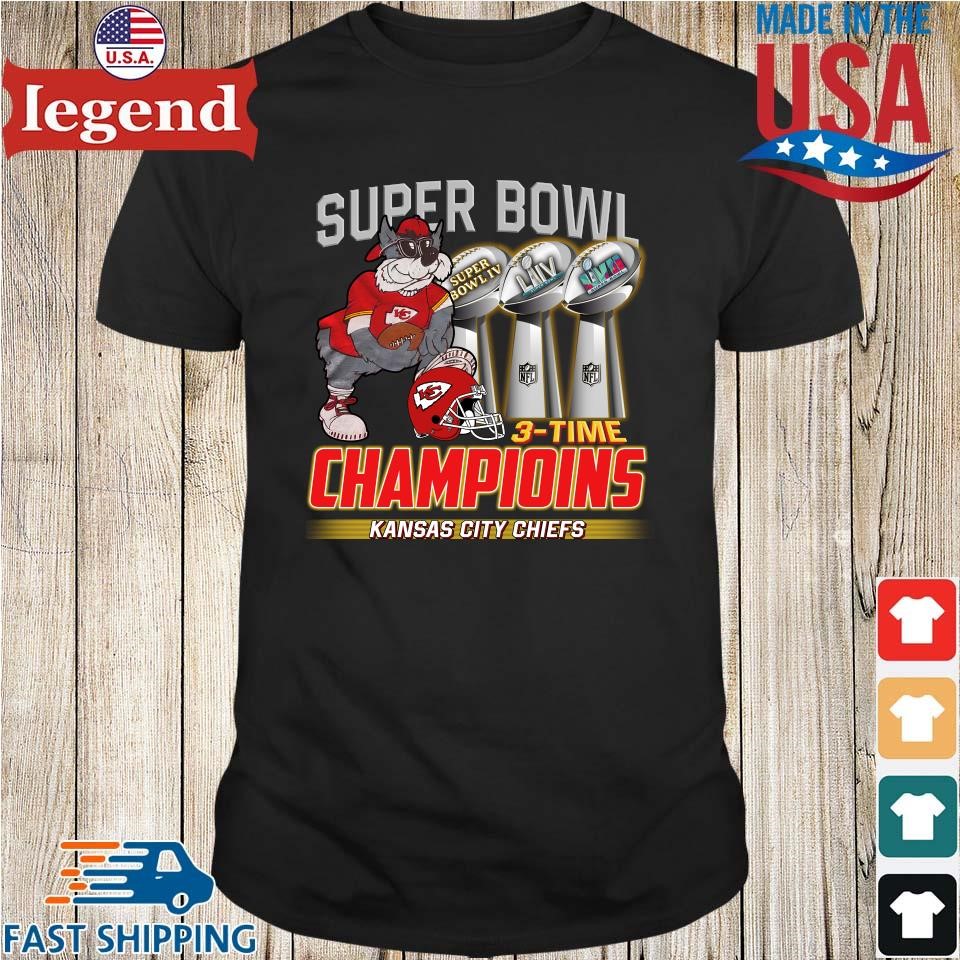 Original Kansas City Chiefs Kc Wolf Super Bowl Champions 3-time T-shirt,Sweater,  Hoodie, And Long Sleeved, Ladies, Tank Top