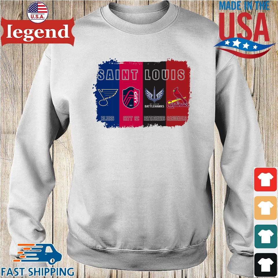 St Louis Cardinals Blues City SC Battlehawks logo shirt, hoodie
