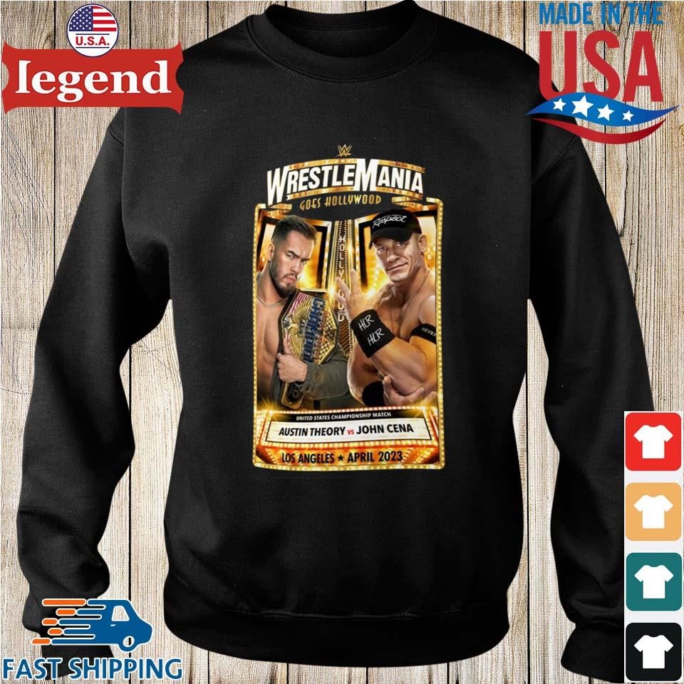 Wwe Fanatics Branded Wrestlemania 39 Austin Theory Vs John Cena 2023 T-shirt,  hoodie, sweater and long sleeve