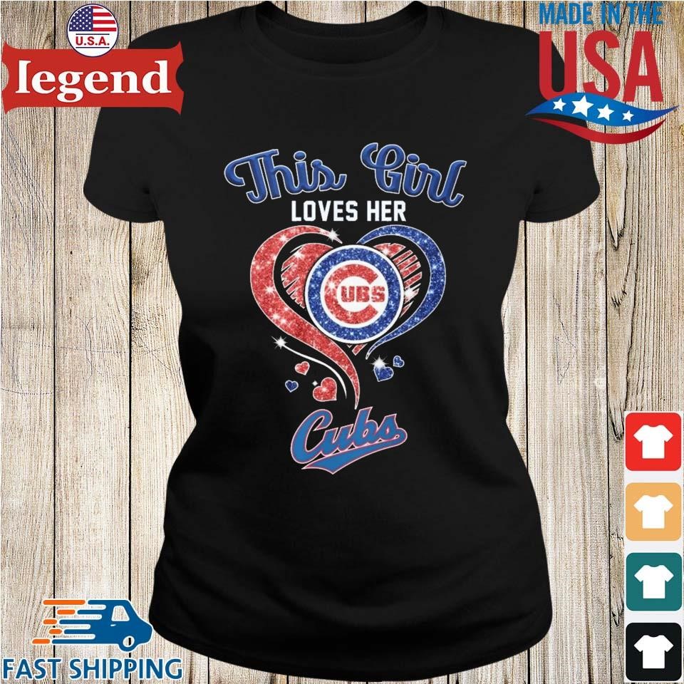 This Girl love her Chicago Cubs Diamond Heart shirt, hoodie, sweater, long  sleeve and tank top