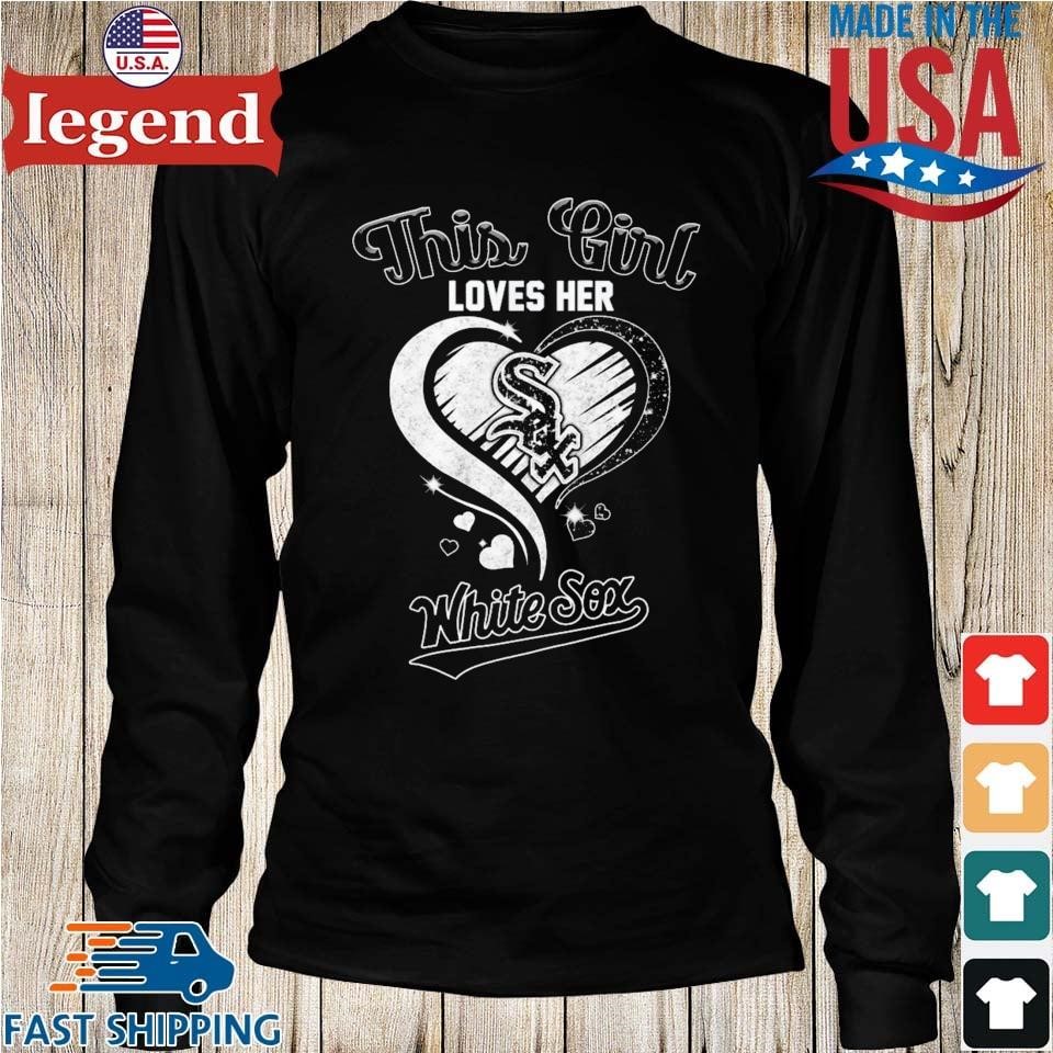 This Girl love her Chicago White Sox Diamond Heart shirt, hoodie