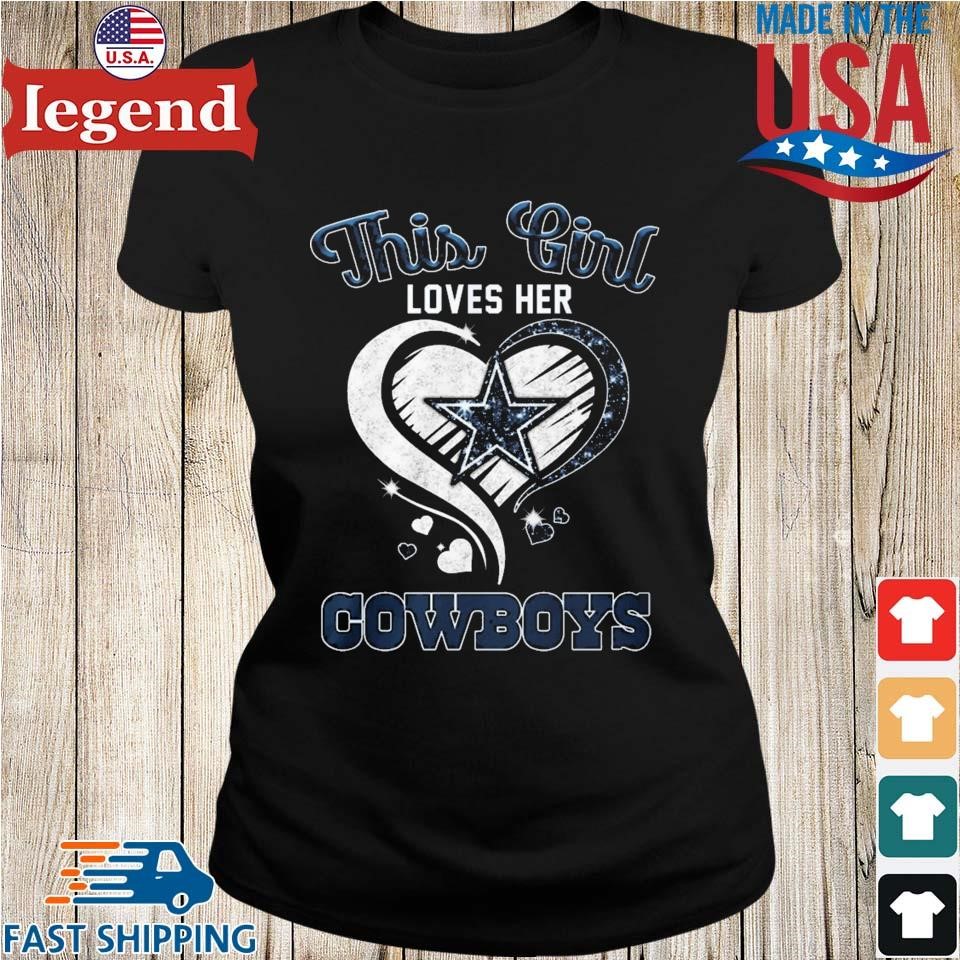 Diamond Dallas Cowboys heart shirt, ladies shirt, hoodie and sweater