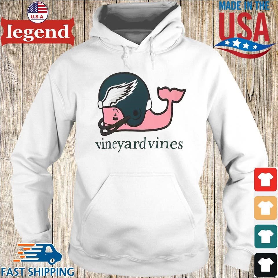 Vineyard Vines White Philadelphia Eagles Whale Helmet Long Sleeve T-Shirt