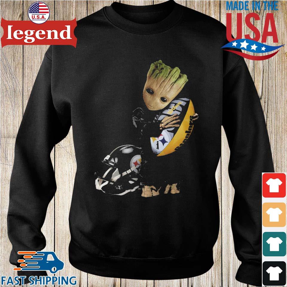 Baby Groot Hug Pittsburgh Steelers Football T-shirt,Sweater, Hoodie, And  Long Sleeved, Ladies, Tank Top