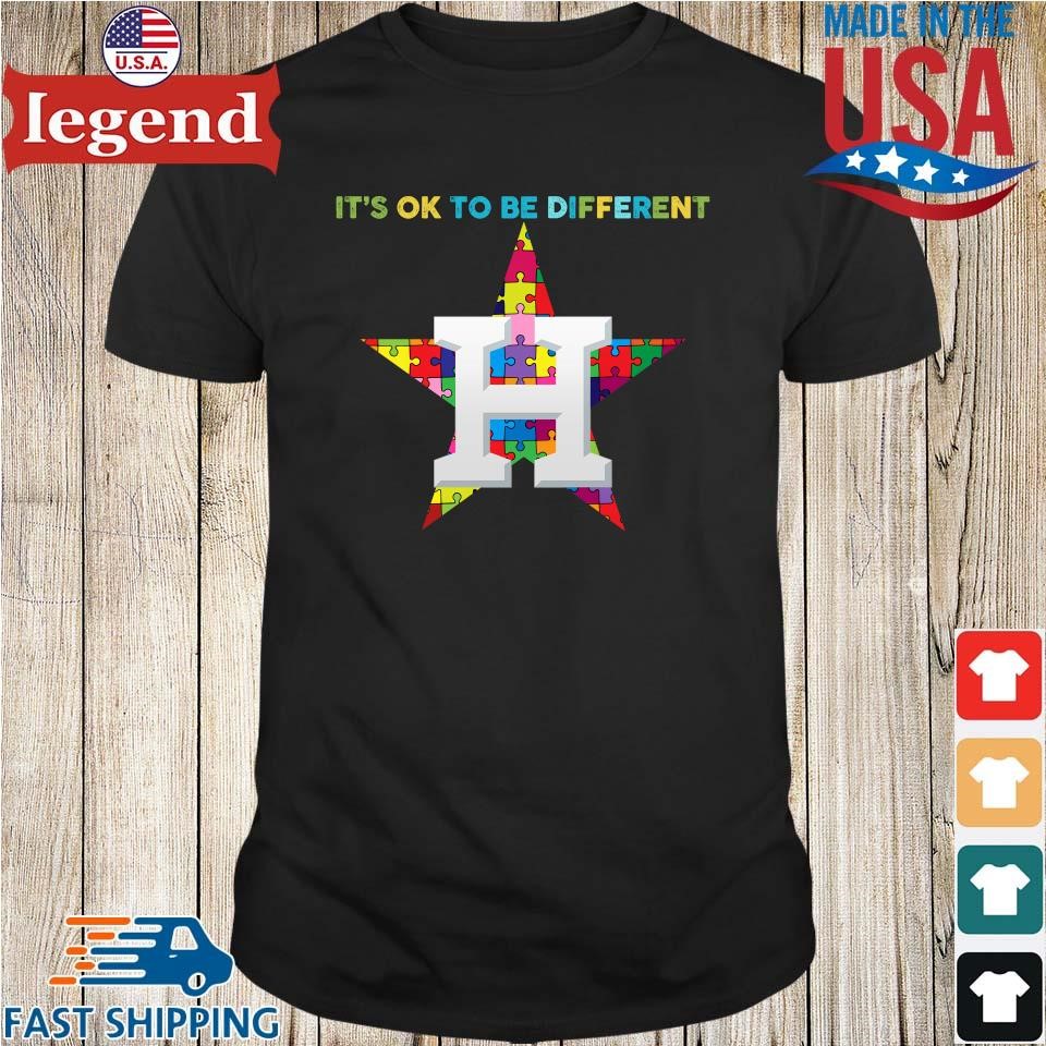 Official It's Ok To Be Different Autism Awareness Houston Astros Shirt,  hoodie, sweater, long sleeve and tank top