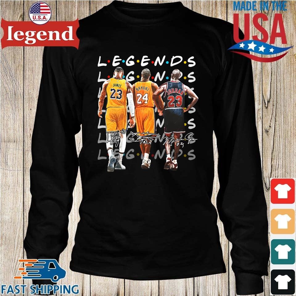 Kobe Bryant Michael Jordan & Lebron James T-Shirt Sz XL NEW! Black