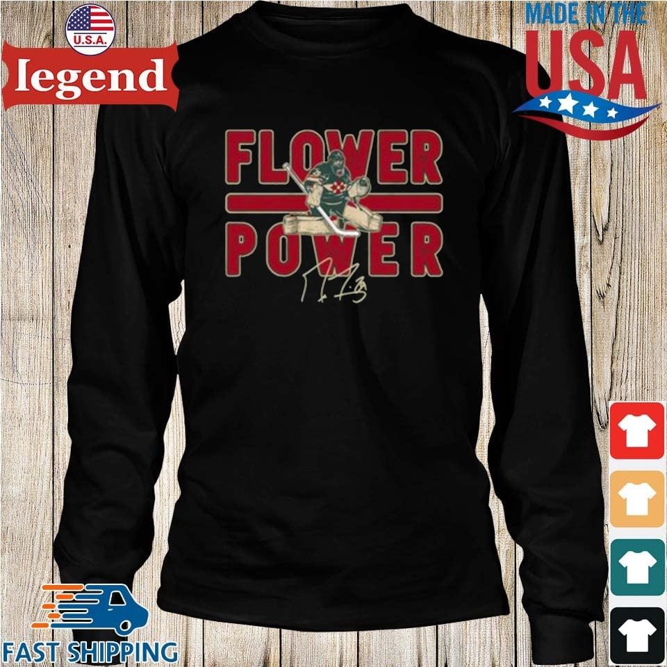 Original Minnesota Wild Flower Power T-shirt Marc André Fleury Signature T- shirt,Sweater, Hoodie, And Long Sleeved, Ladies, Tank Top