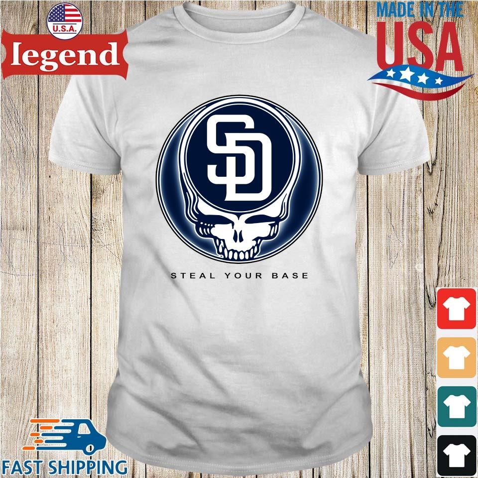 Original San Diego Padres Grateful Dead Steal Your Base T-shirt,Sweater,  Hoodie, And Long Sleeved, Ladies, Tank Top