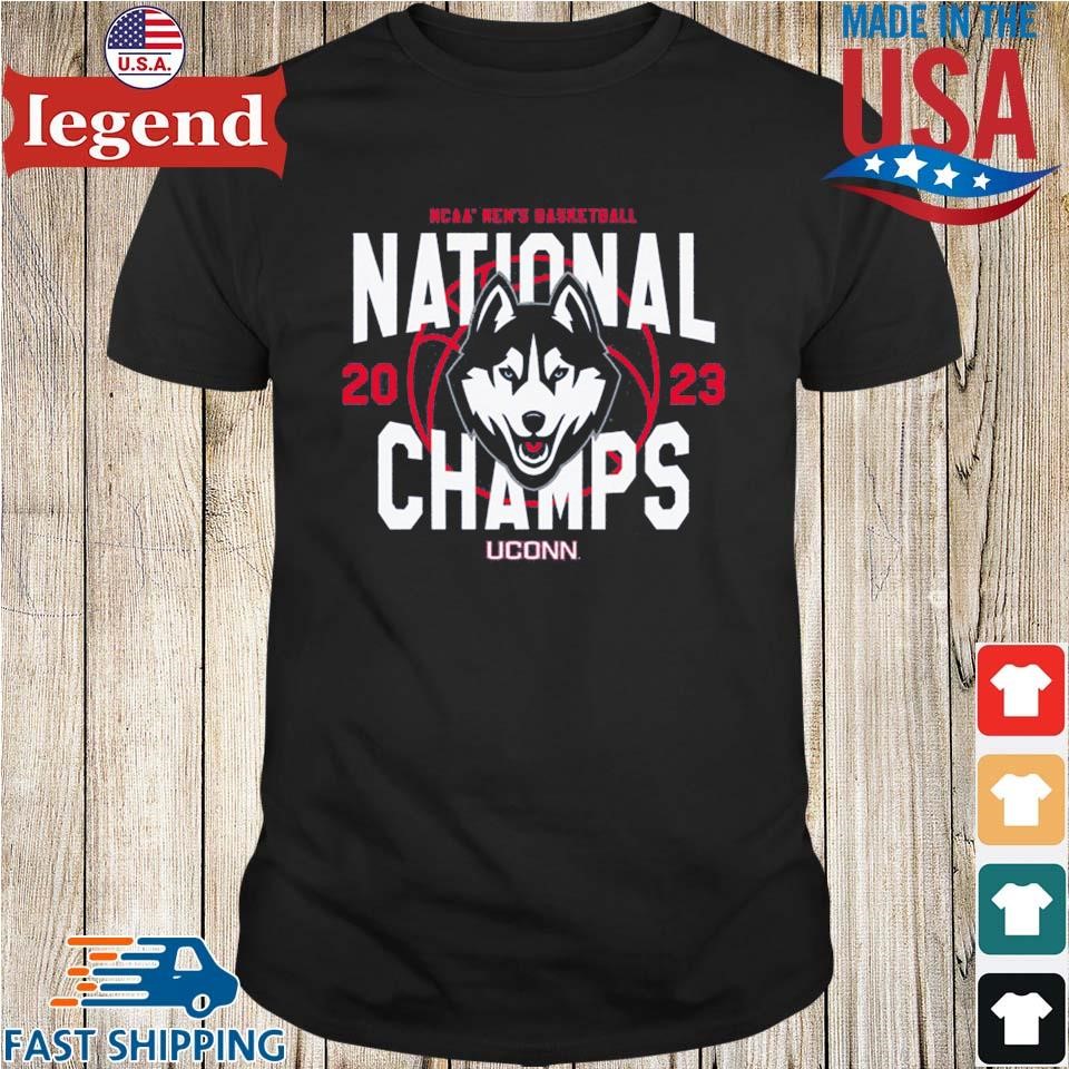 Homefield Gray UConn Huskies 2023 NCAA Men's Basketball National Champions  T-Shirt