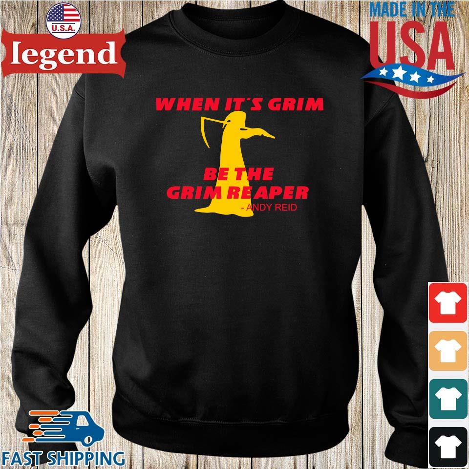 When It's Grim Be The Grim Reaper, Kansas City Chiefs Andy Reid T-shirt -  Guineashirt Premium ™ LLC