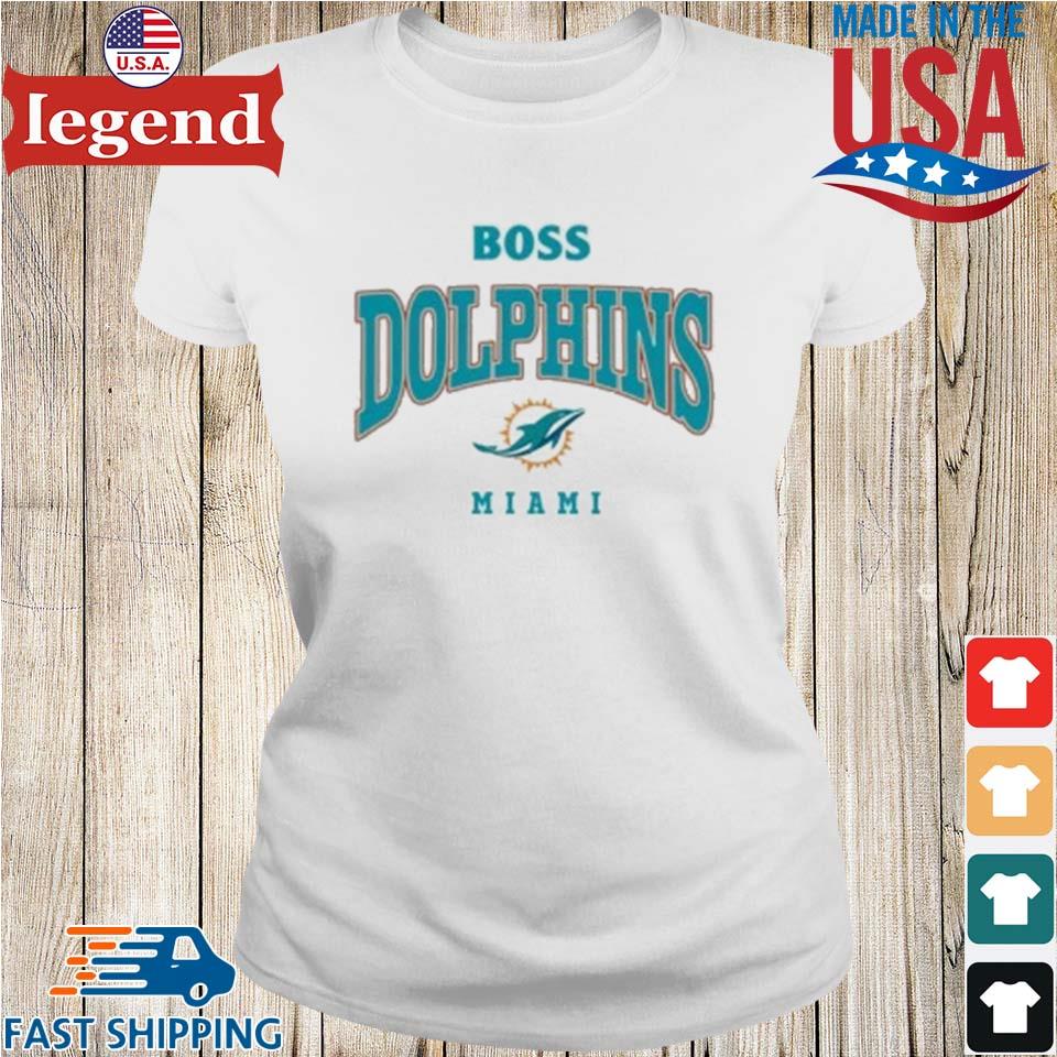 Men's Boss x NFL Stretch-cotton T-Shirt - Dolphins Black - Size Large