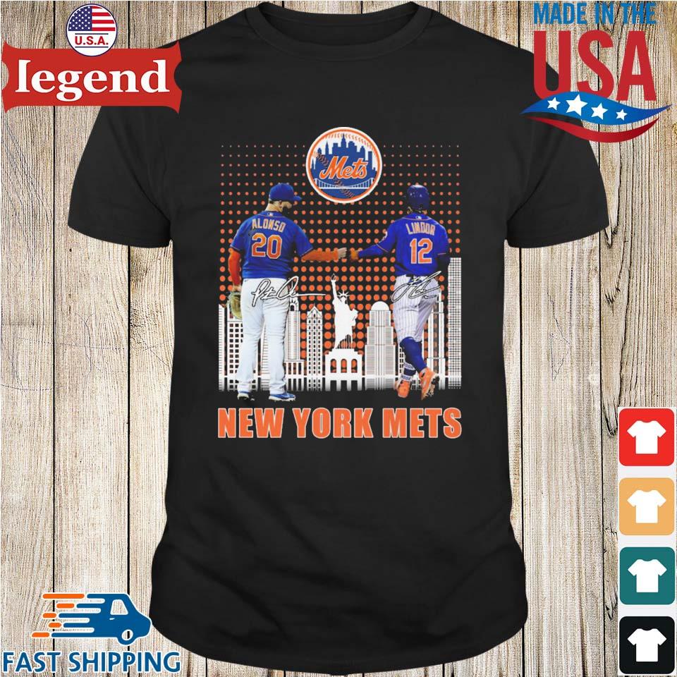 New York Mets Pete Alonso and Francisco Lindor signatures shirt