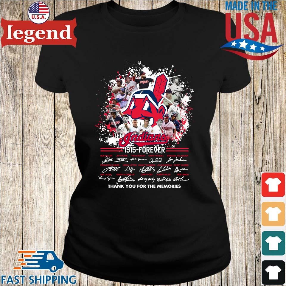 Indians 1915 Forever Signature Thank You For The Memories T-shirt