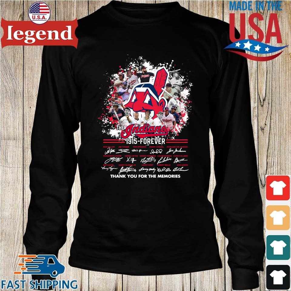 Cleveland Indians 1915 Forever thank you for the memories signatures shirt,  hoodie, sweater, long sleeve and tank top