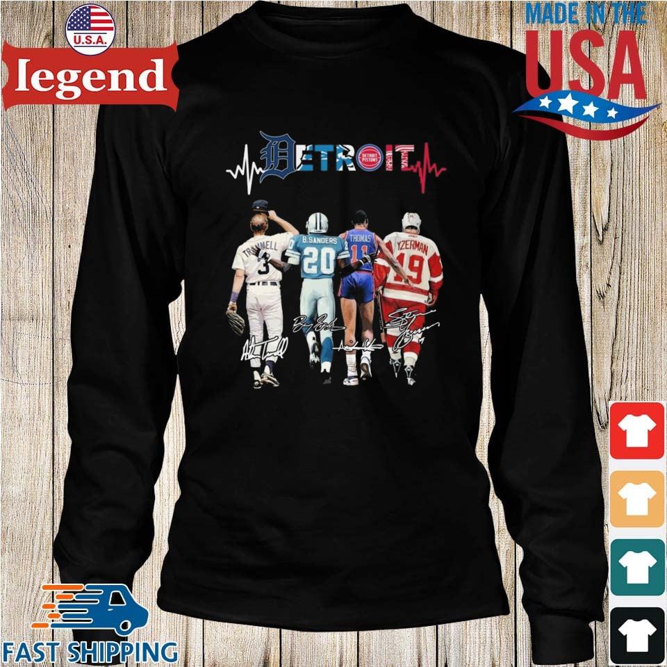 Detroit Red Wings Detroit Pistons Detroit Tigers Detroit Lions Signatures  2023 T-shirt,Sweater, Hoodie, And Long Sleeved, Ladies, Tank Top