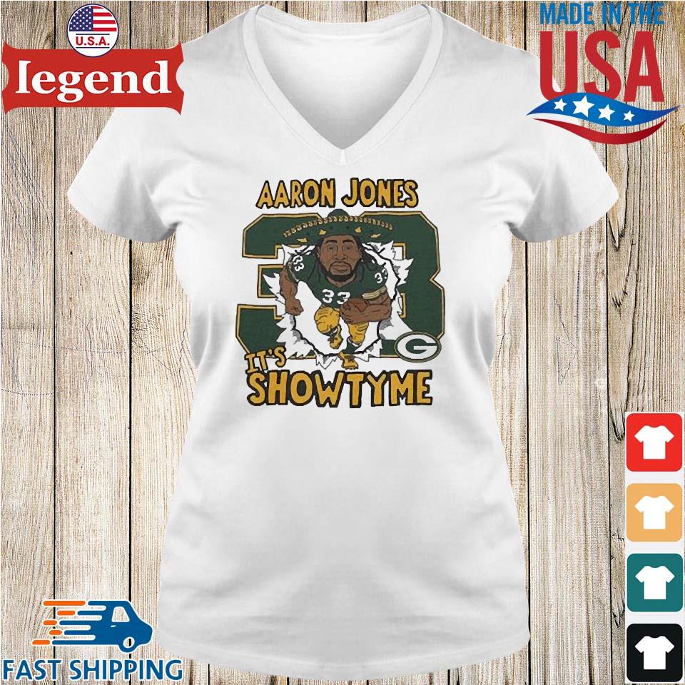 Green Bay Packers #33 Jones It's Showtyme T-shirt,Sweater, Hoodie, And Long  Sleeved, Ladies, Tank Top