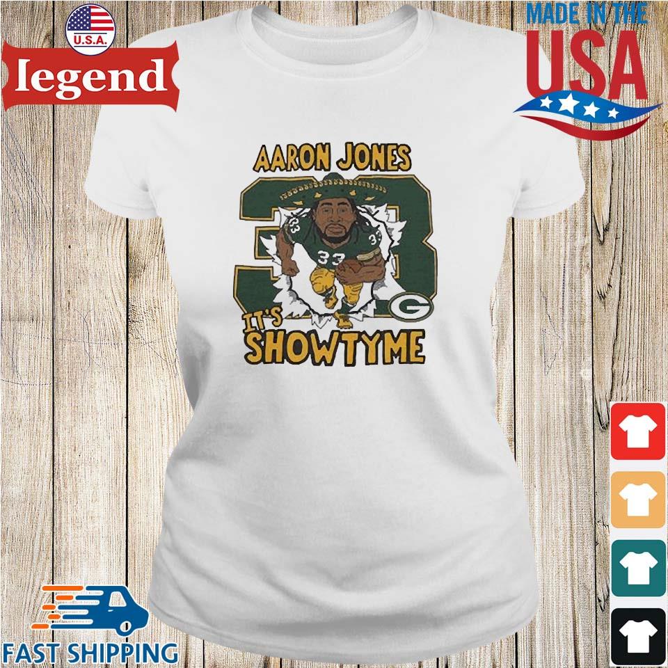 Green Bay Packers #33 Jones It's Showtyme T-shirt,Sweater, Hoodie, And Long  Sleeved, Ladies, Tank Top