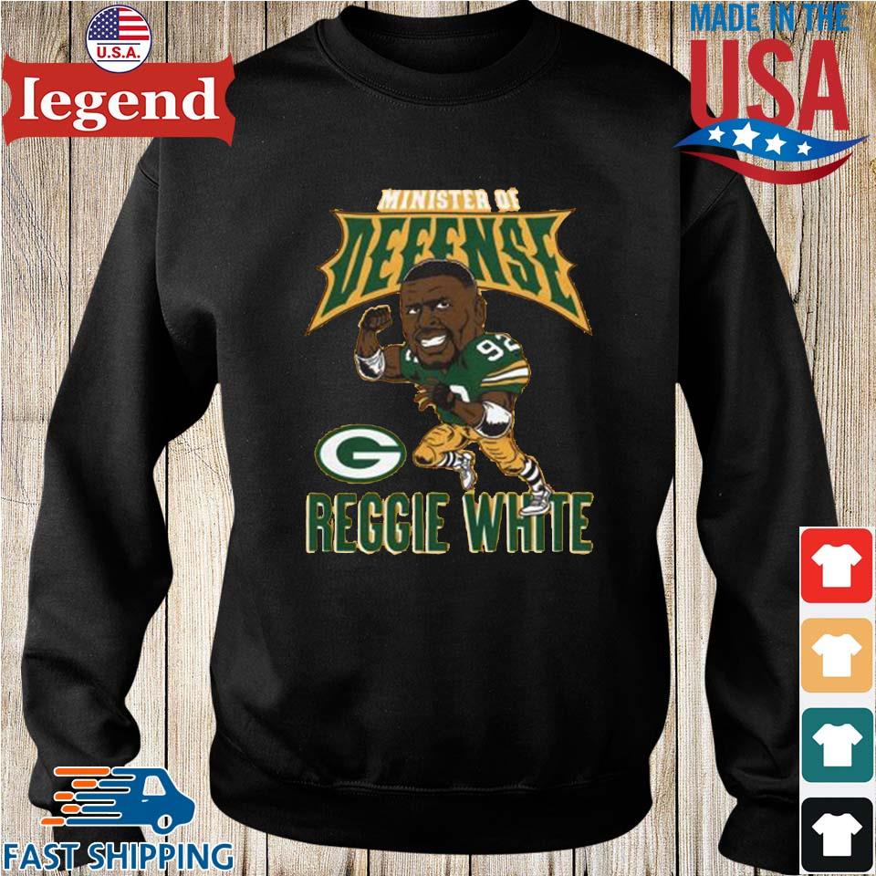 Green Bay Packers #92 Minister Of Defense Reggie White T-shirt,Sweater,  Hoodie, And Long Sleeved, Ladies, Tank Top