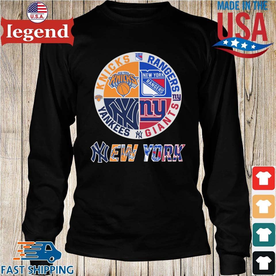Official New york sport team ny yankees ny knicks and ny giants T-shirt,  hoodie, tank top, sweater and long sleeve t-shirt
