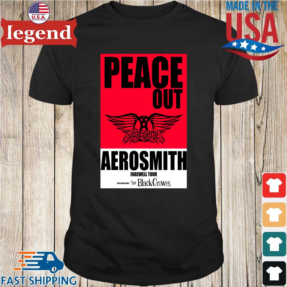 FREE shipping Aerosmith Peace Out Farewell Tour Vintage shirt