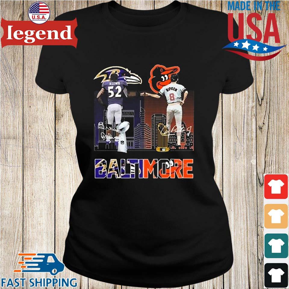 Official Baltimore ravens vs baltimore orioles r.lewis and ripken skylines  2023 signature t-shirt, hoodie, sweater, long sleeve and tank top