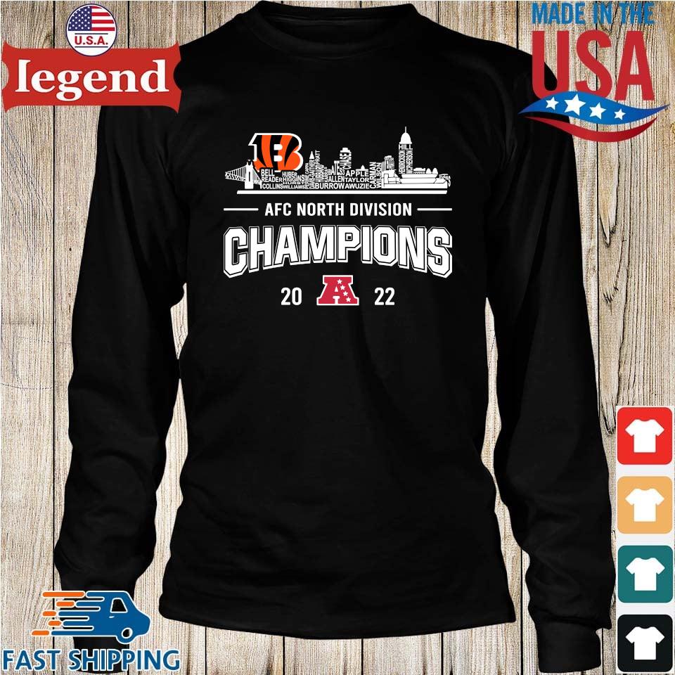 Cincinnati Bengals 2022 AFC North Division Champions Skyline Shirt